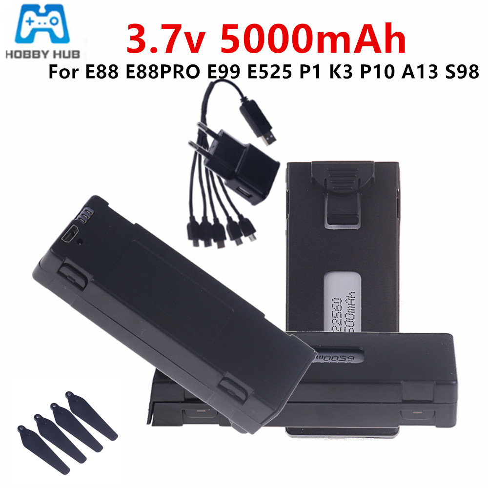 Drone Rc E99 K3 - Baterai Li-ion Isi Ulang 3.7V E88