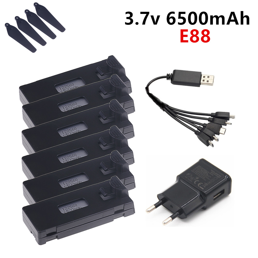 Drone Rc E99 K3 - Baterai Lipo 3.7V 6500MAh untuk E88