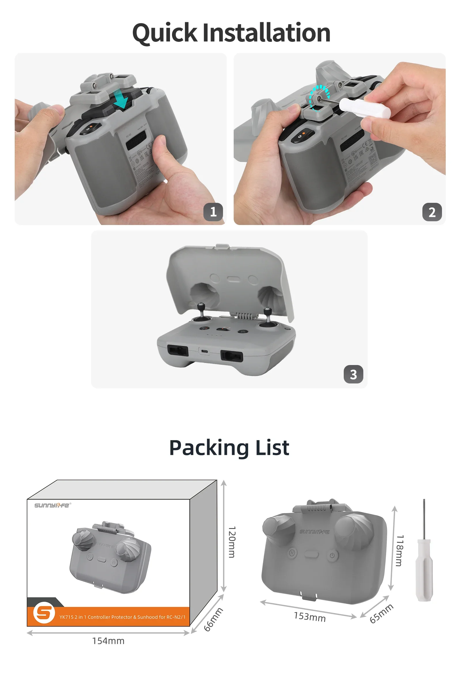 Pelindung Kontroler 2 in 1 Sun - Drone Dji Rc Pro 2 ulasan dan harga