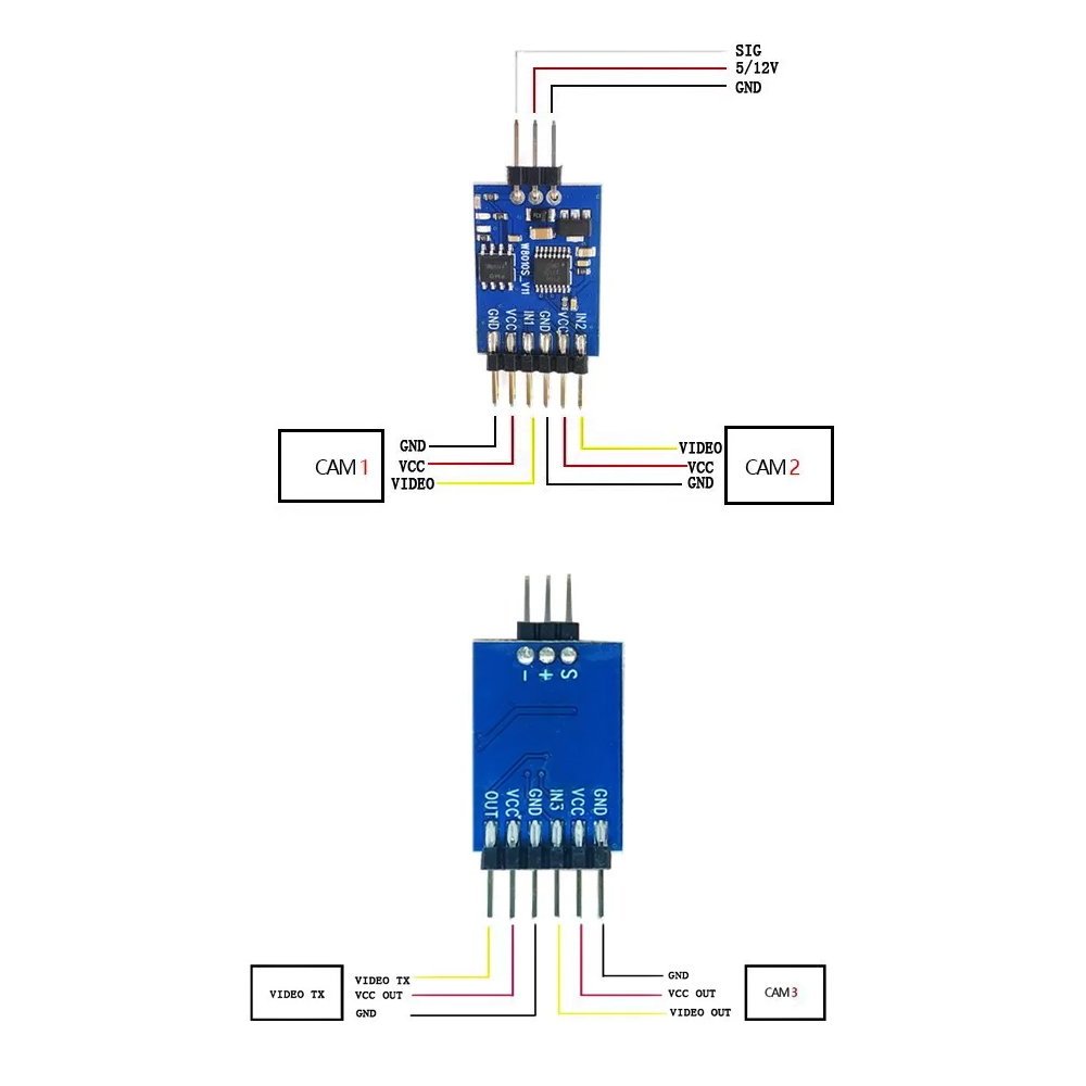 Modul Pengalih Video 3 Saluran - Rc Airplane Drone ulasan dan harga
