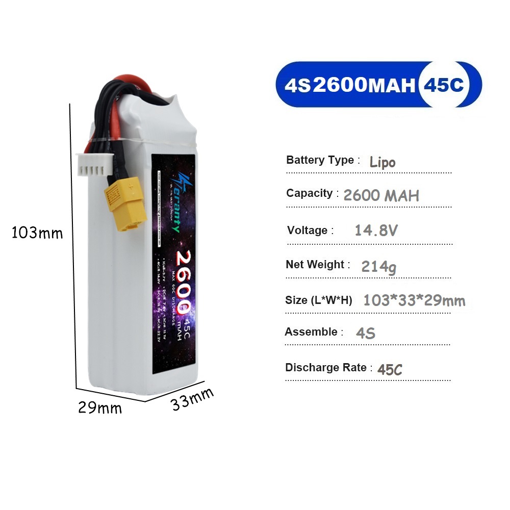 4S LiPo baterai 14.8V 1500mah  - Drone Carrera Rc ulasan dan harga