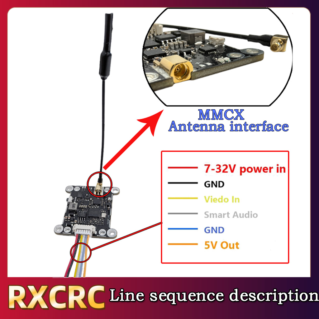 Modul RXCRC 5.8G 48CH 1.6W VTX - Rc Airplane Drone ulasan dan harga