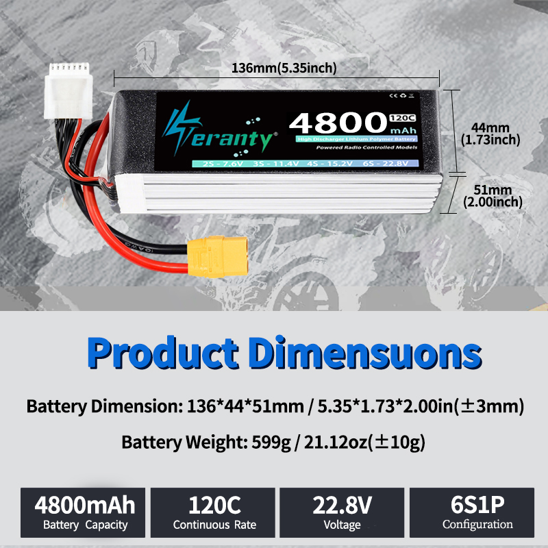 TERANTY 6S 4800MAh Baterai Lip - Drone Rc Leading ulasan dan harga