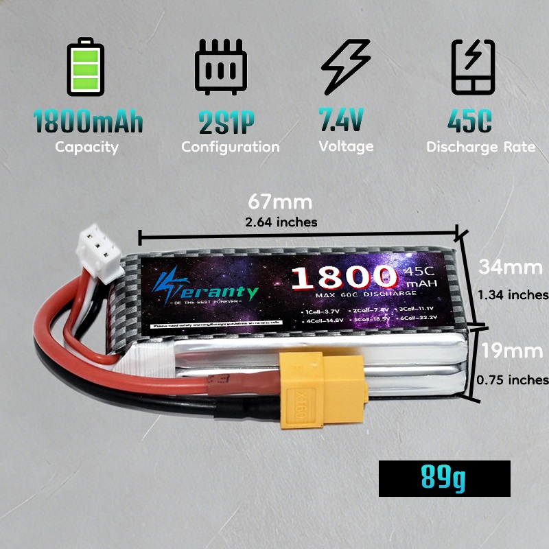 TERANTY 2S 3S 4S 1800mAh Bater - Drone Rc Leading ulasan dan harga
