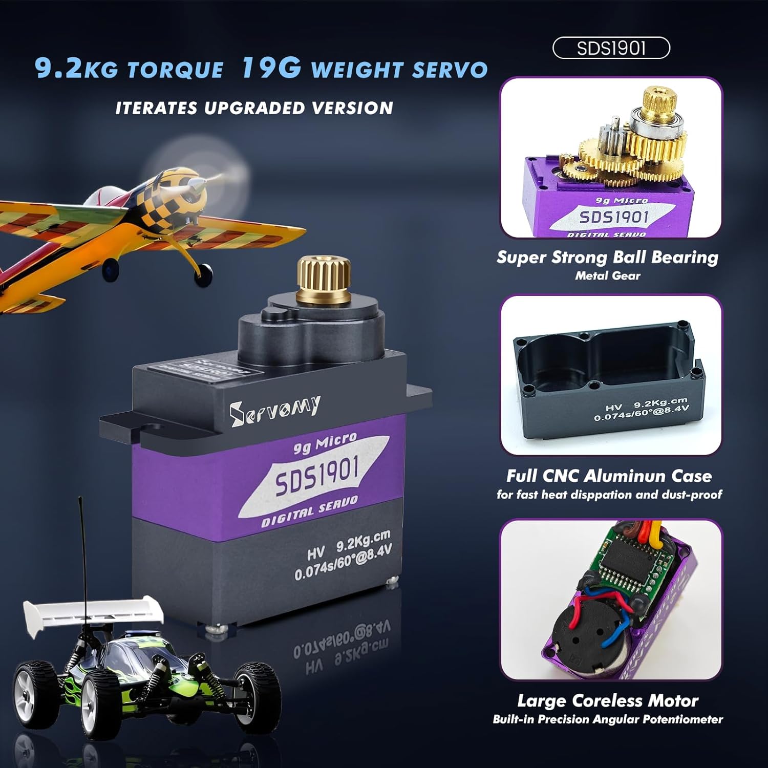 SERVOMY-SDS1901 Servo Digital  - Drone And Car ulasan dan harga