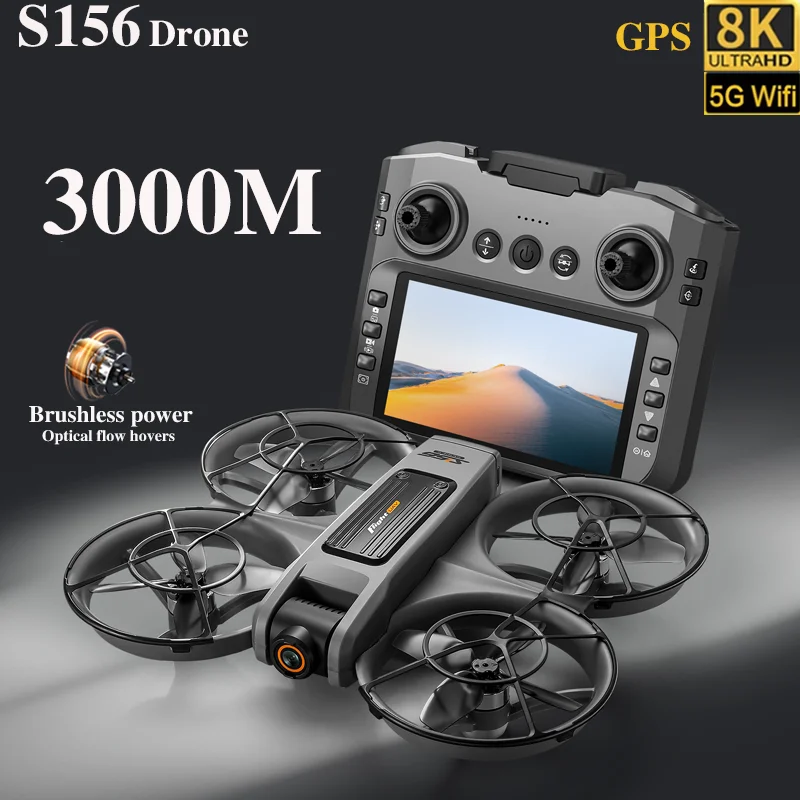 Drone S156 GPS Kamera 8K, Quad - Drone Rc S156 ulasan dan harga
