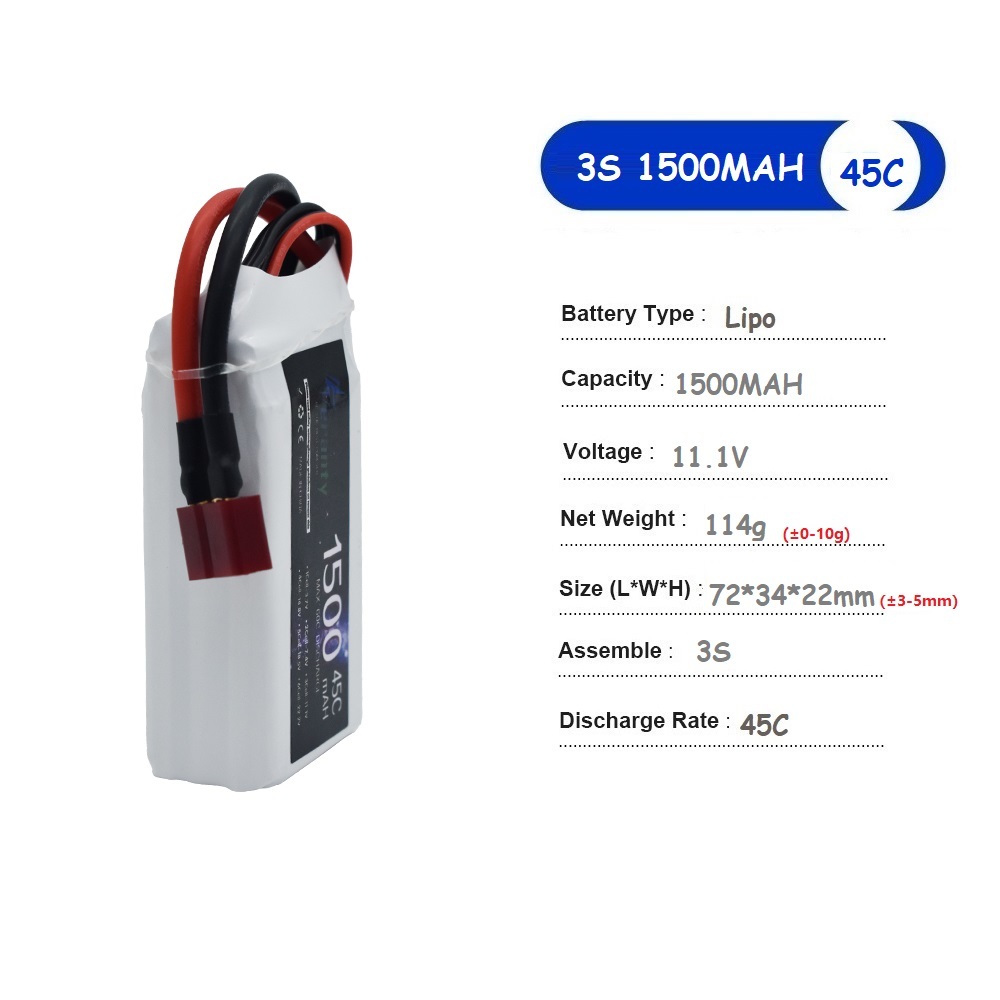 Baterai LiPo 11.1V 3S 1500mAh  - Drone Carrera Rc ulasan dan harga